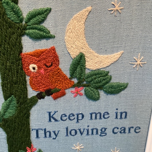 Hand-Stitched Crewel-Embroidery Picture - Picture 2 of 6